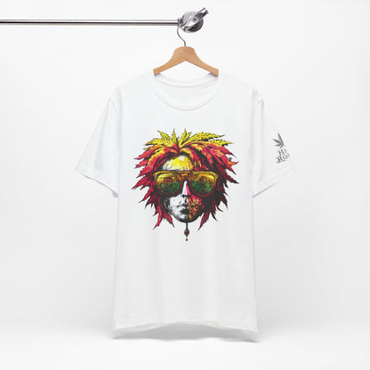 Rasta Cannabis Portrait Tee - Reggae Culture Art Design | High Roller