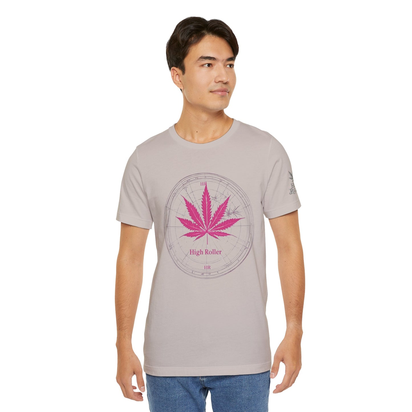 True North Tee - Premium Airlume Cotton Cannabis Culture Compass Navigation Art