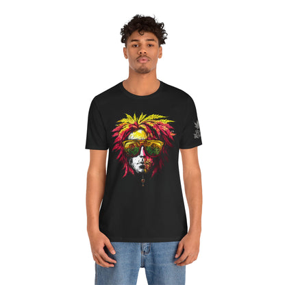 Rasta Cannabis Portrait Tee - Reggae Culture Art Design | High Roller