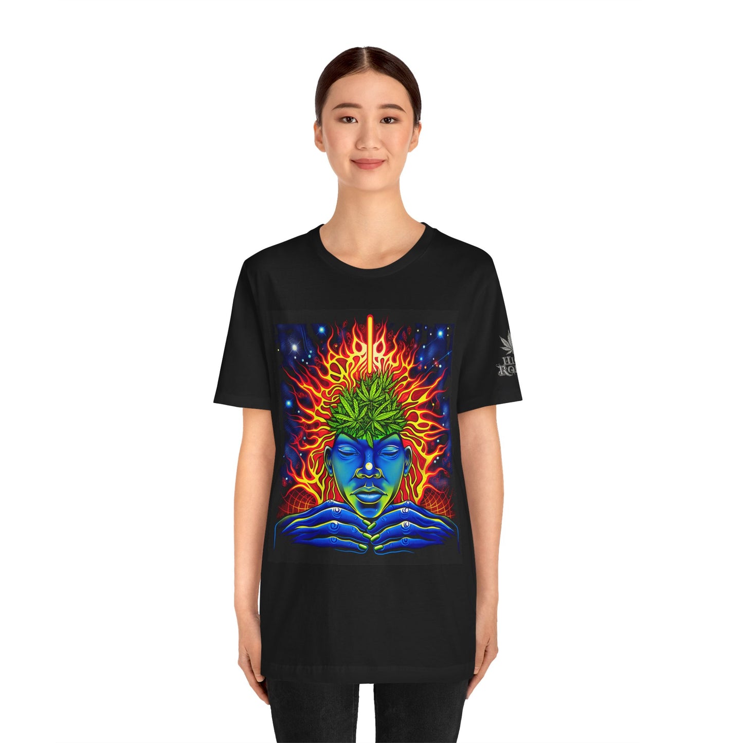 High Roller Third Eye Awakening Cannabis T-Shirt - Premium 420 Psychedelic Meditation Consciousness Expansion Spiritual Enlightenment Apparel