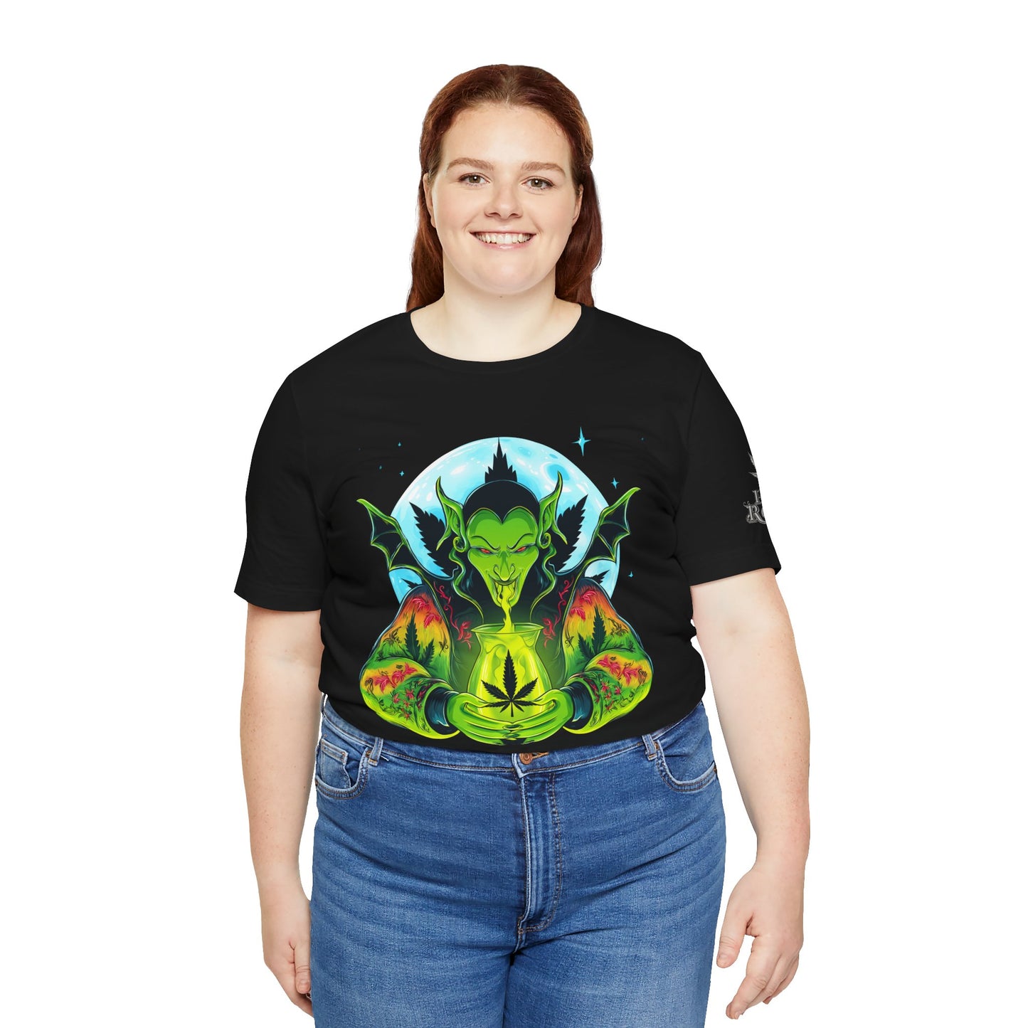 Mystic Dragon Guardian Cannabis Meditation T-Shirt - Premium Psychedelic 420 Apparel