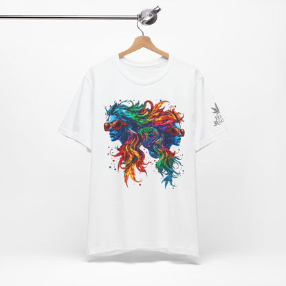 Spectrum Sisters T-Shirt - Premium Airlume Cotton Cannabis Rainbow Psychedelic Art Tee