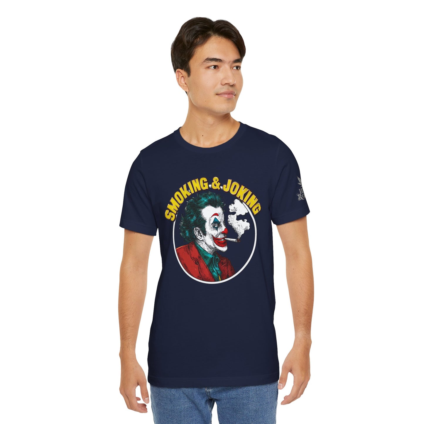 Smoking & Joking T-Shirt - Premium Airlume Cotton Cannabis Villain Pop Art Tee