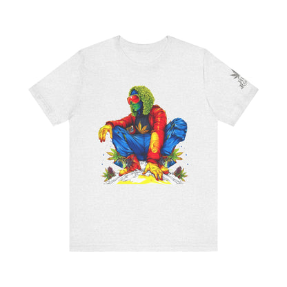 High Roller Rainbow Squat Cannabis T-Shirt - Premium 420 Psychedelic Street Art Colorful Lifestyle Statement Apparel"