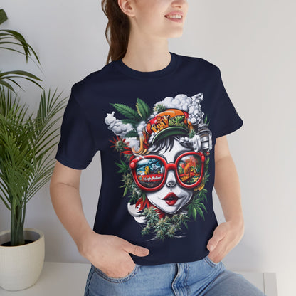 Vision Quest T-Shirt - Premium Airlume Cotton Cannabis Goddess Psychedelic Art Tee