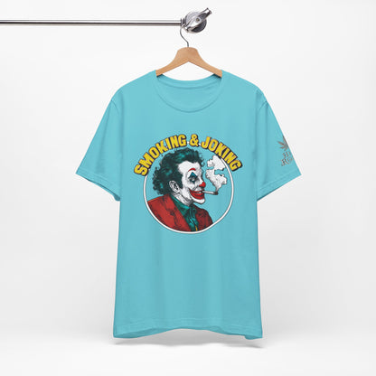 Smoking & Joking T-Shirt - Premium Airlume Cotton Cannabis Villain Pop Art Tee