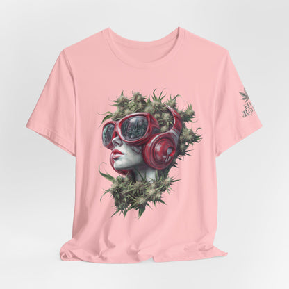 Vibes & Vision Tee - Premium Airlume Cotton Cannabis Culture Surreal Music Art