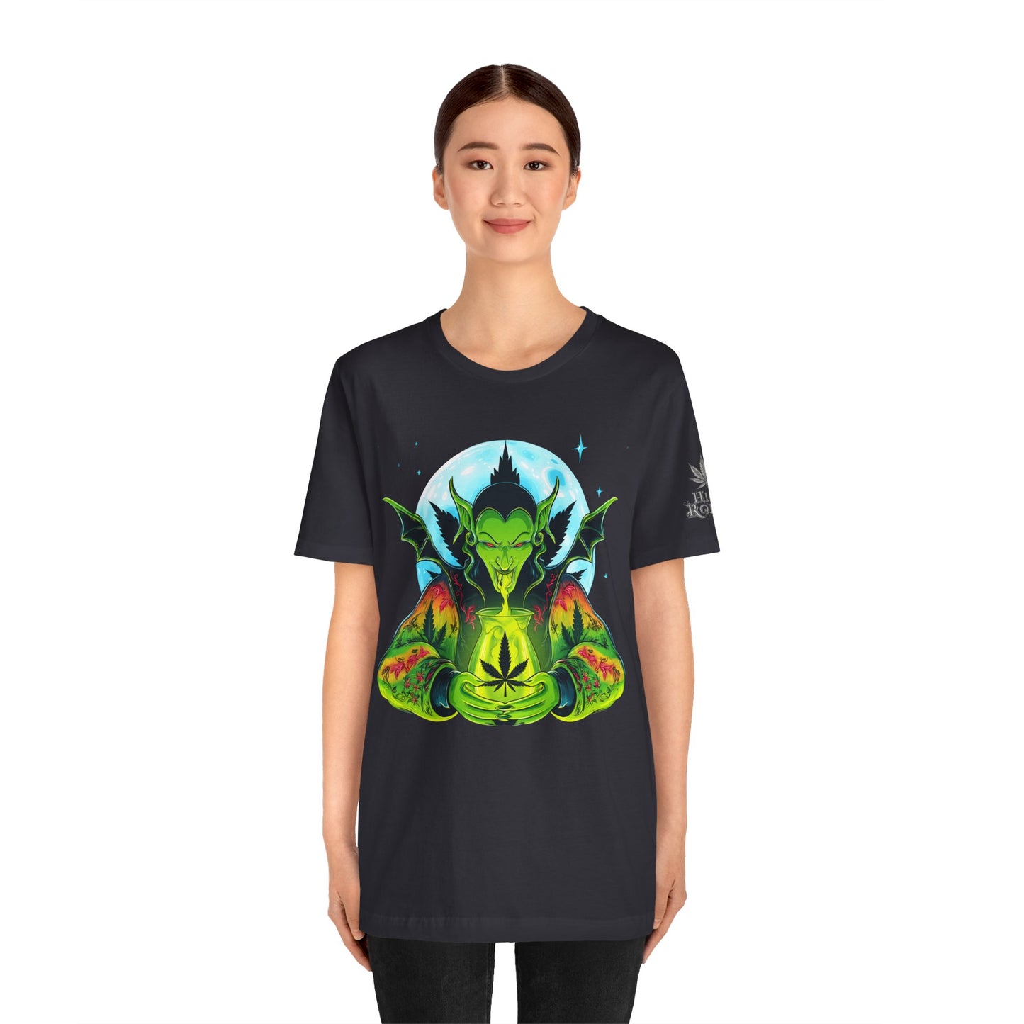 Mystic Dragon Guardian Cannabis Meditation T-Shirt - Premium Psychedelic 420 Apparel