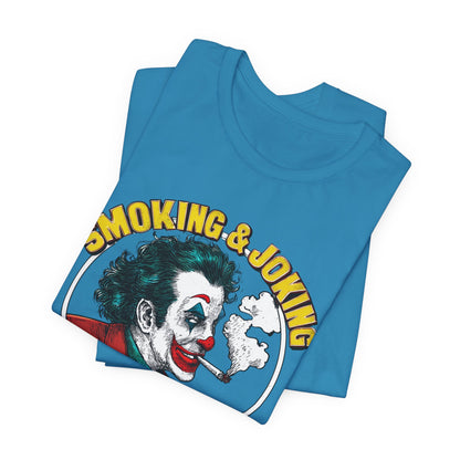 Smoking & Joking T-Shirt - Premium Airlume Cotton Cannabis Villain Pop Art Tee