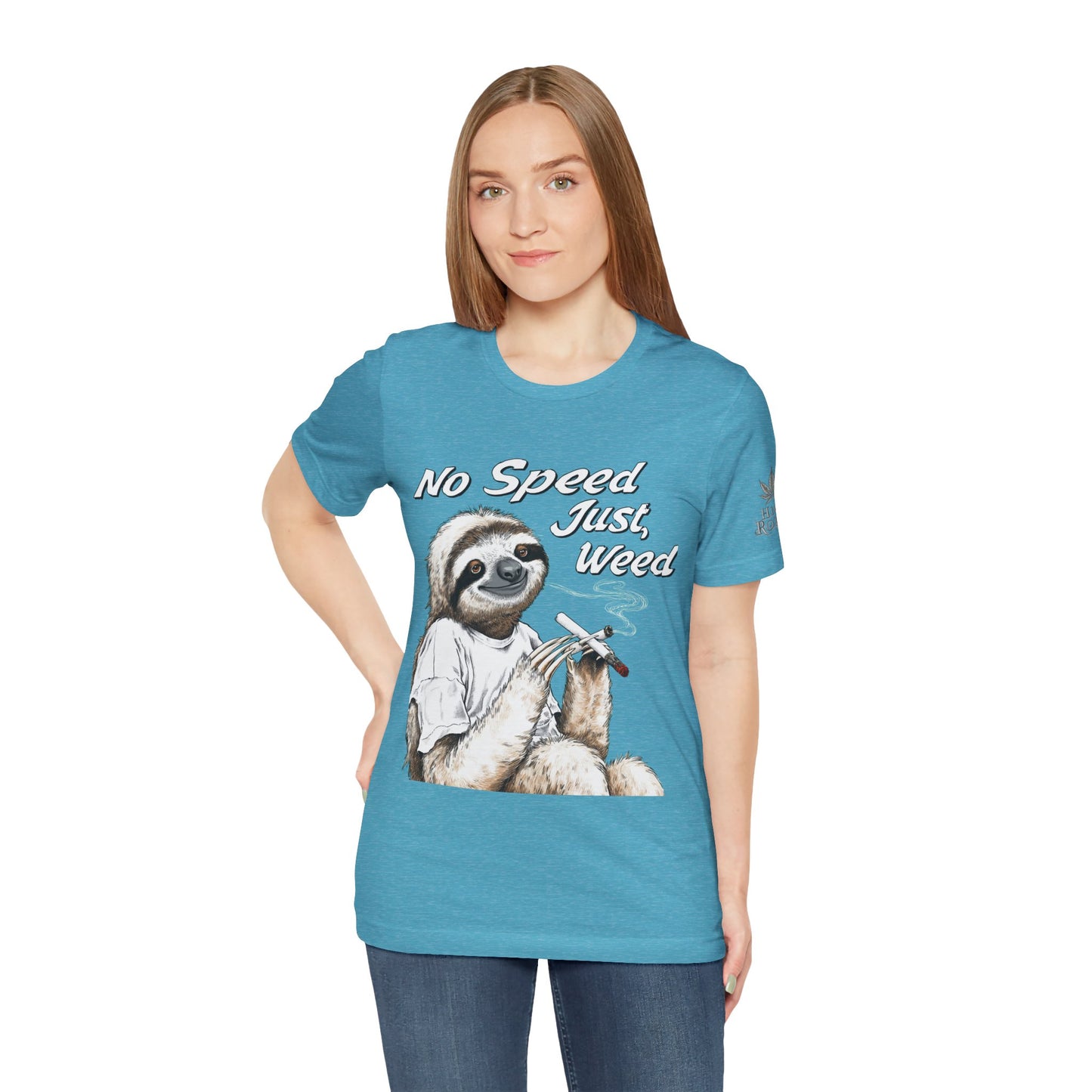 Slow Motion Tee - Premium Airlume Cotton Cannabis Culture Sloth Humor Art