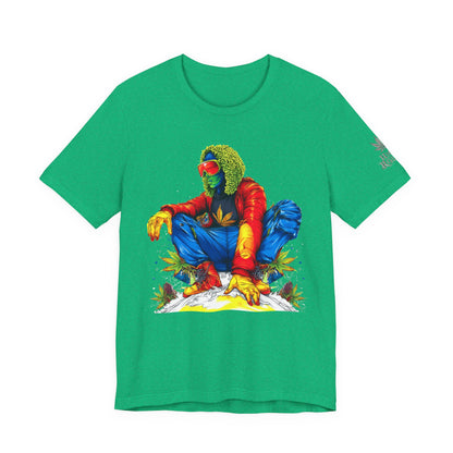 High Roller Rainbow Squat Cannabis T-Shirt - Premium 420 Psychedelic Street Art Colorful Lifestyle Statement Apparel"