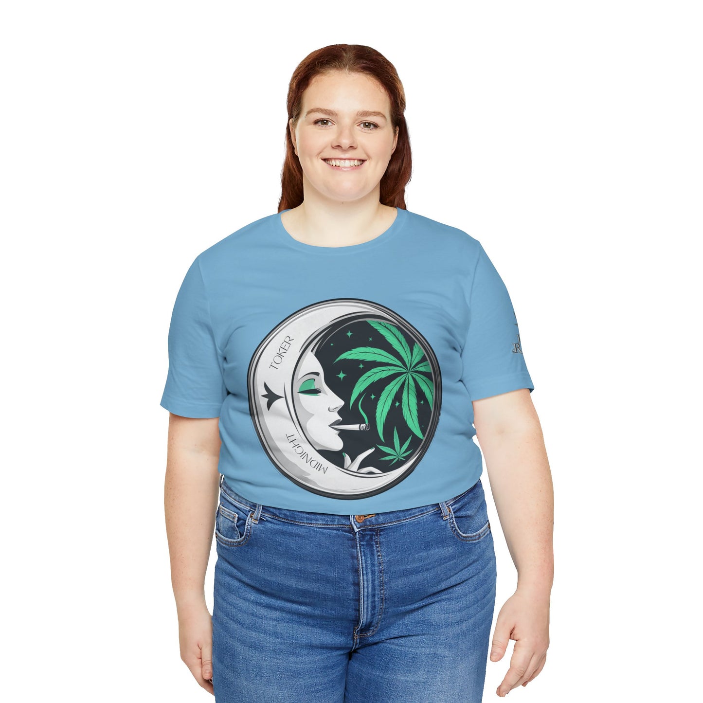 Toker Girl Coin Tee - Vintage Cannabis Portrait Art Design | High Roller