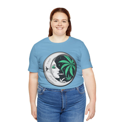 Toker Girl Coin Tee - Vintage Cannabis Portrait Art Design | High Roller