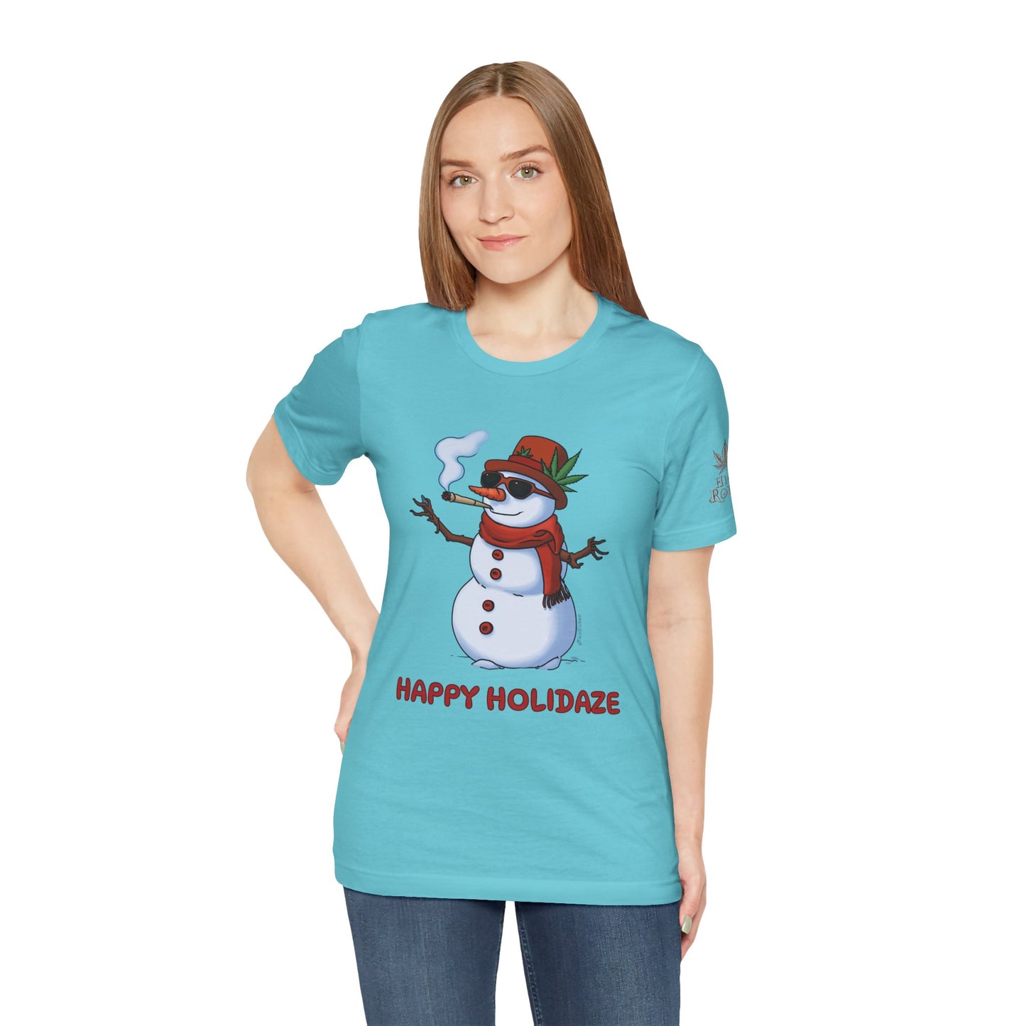 Happy Holidaze Premium Cannabis Christmas T-Shirt