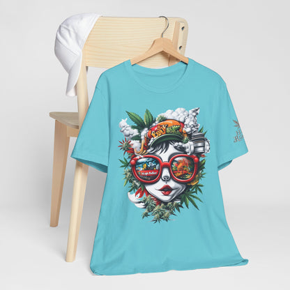 Vision Quest T-Shirt - Premium Airlume Cotton Cannabis Goddess Psychedelic Art Tee