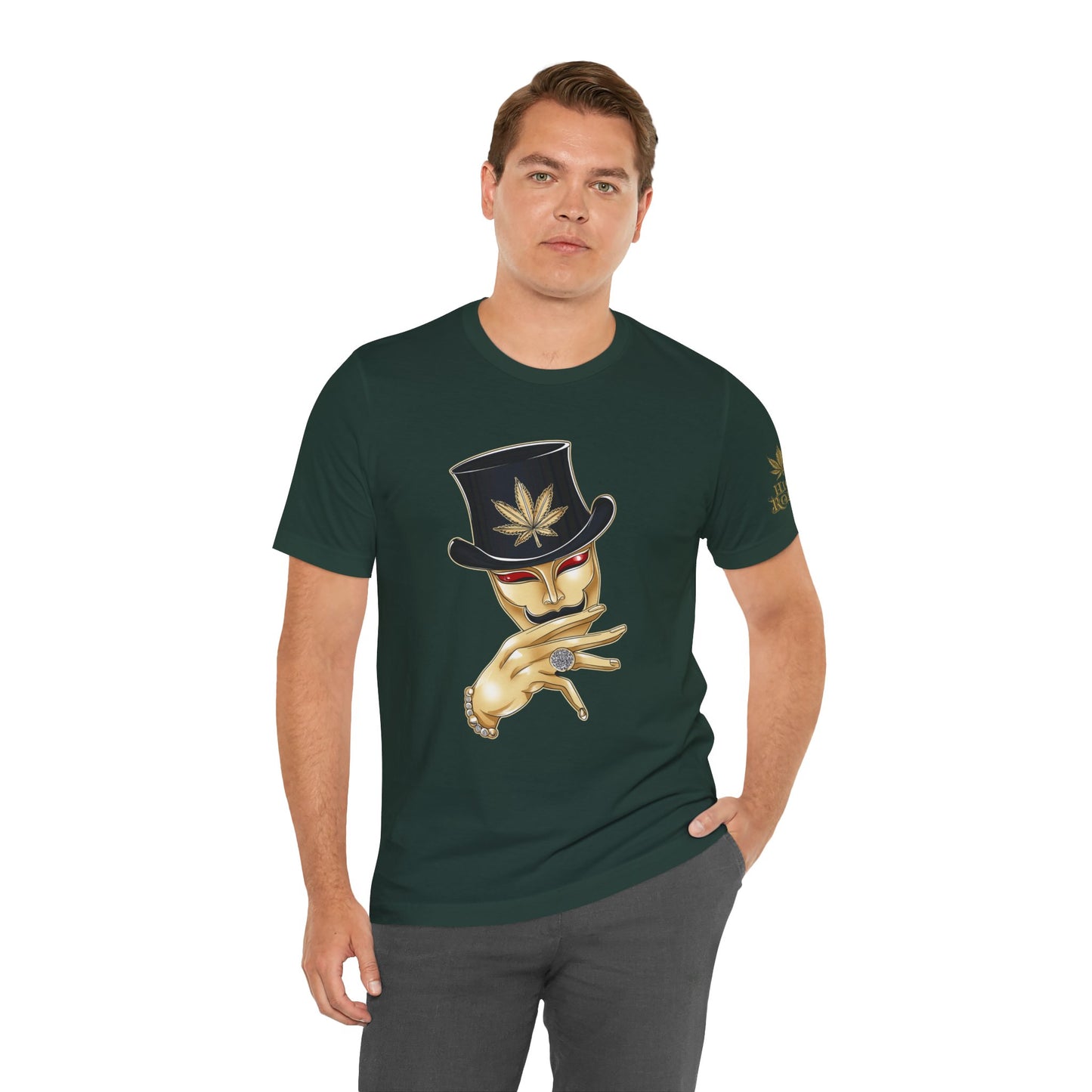 Golden Touch T-Shirt - Premium Airlume Cotton Cannabis Luxury Boss Art Tee