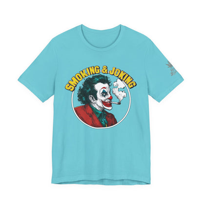 Smoking & Joking T-Shirt - Premium Airlume Cotton Cannabis Villain Pop Art Tee
