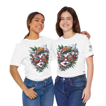 Vision Quest T-Shirt - Premium Airlume Cotton Cannabis Goddess Psychedelic Art Tee