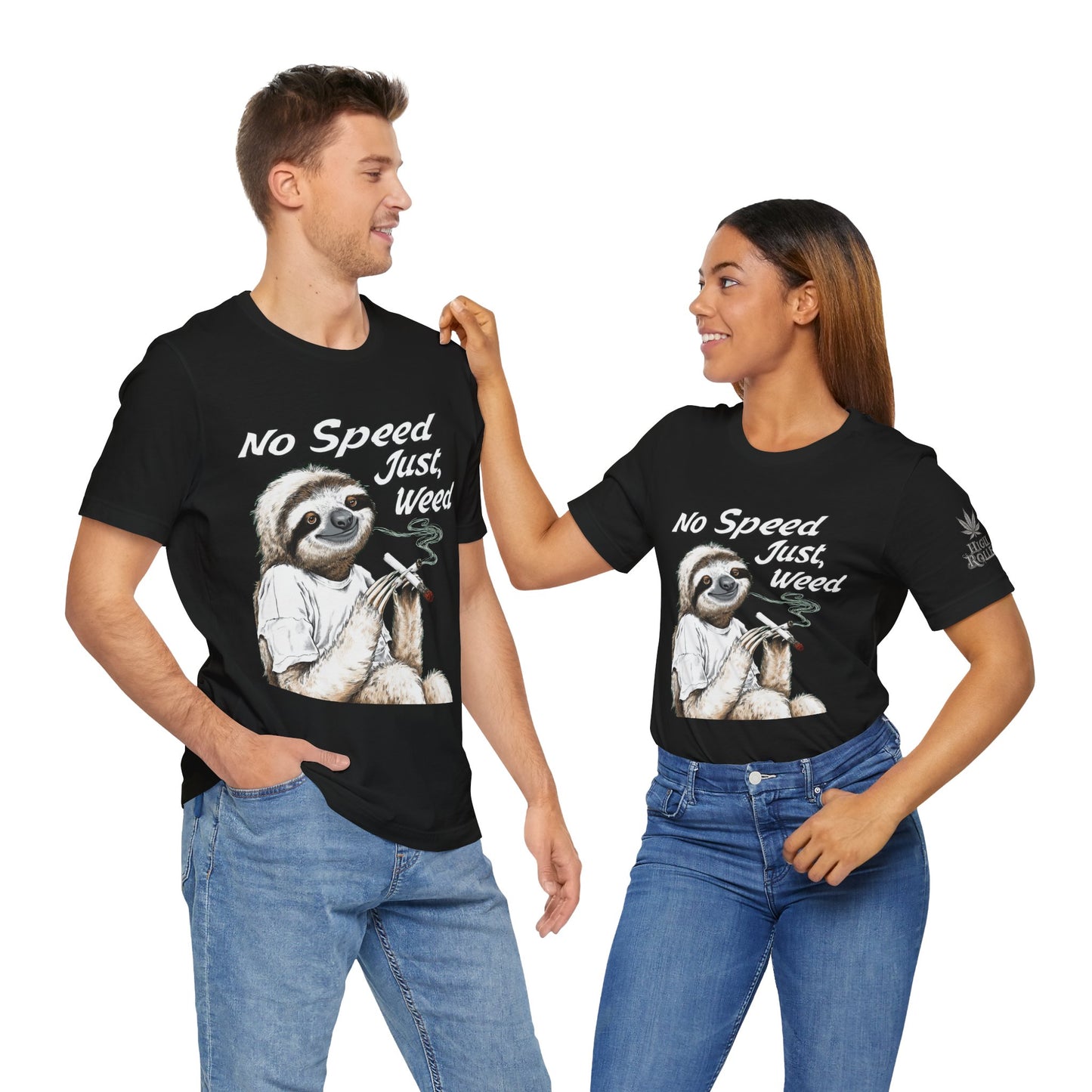 Slow Motion Tee - Premium Airlume Cotton Cannabis Culture Sloth Humor Art