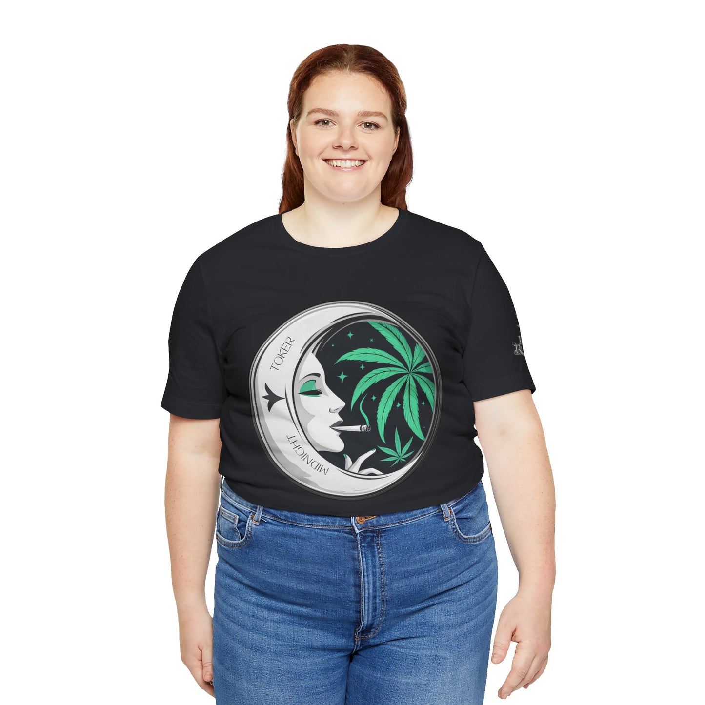 Toker Girl Coin Tee - Vintage Cannabis Portrait Art Design | High Roller