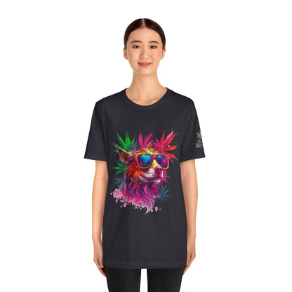 Spectrum Pup Tee - Premium Airlume Cotton Cannabis Culture Psychedelic Dog Art