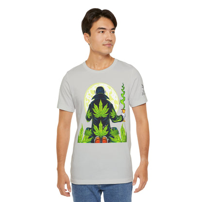 Luxury Gothic Cannabis Vampire T-Shirt - Premium Dark HIGH ROLLER Streetwear - Elevated Nocturnal 420 Fashion