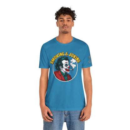 Smoking & Joking T-Shirt - Premium Airlume Cotton Cannabis Villain Pop Art Tee