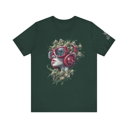 CANNABIS GODDESS TECH™ | PREMIUM FUTURISTIC ART TEE