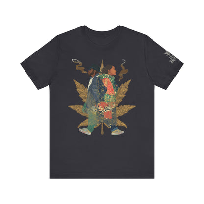 High Roller Back to Back Cannabis T-Shirt - Premium 420 Hip-Hop Duo Golden Leaf Street Culture Partnership Unity Apparel