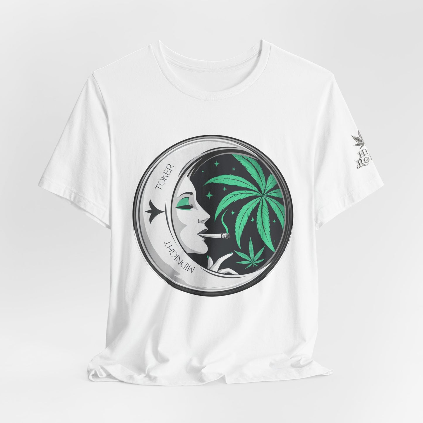 Toker Girl Coin Tee - Vintage Cannabis Portrait Art Design | High Roller