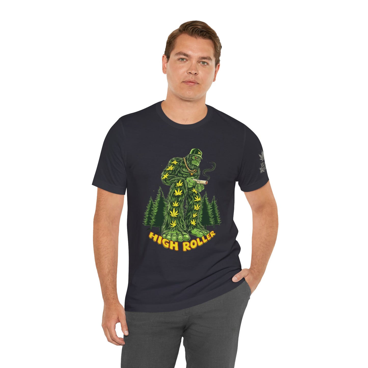 Cannabis Sasquatch Forest King T-Shirt - Premium Bigfoot 420 Lifestyle Apparel"