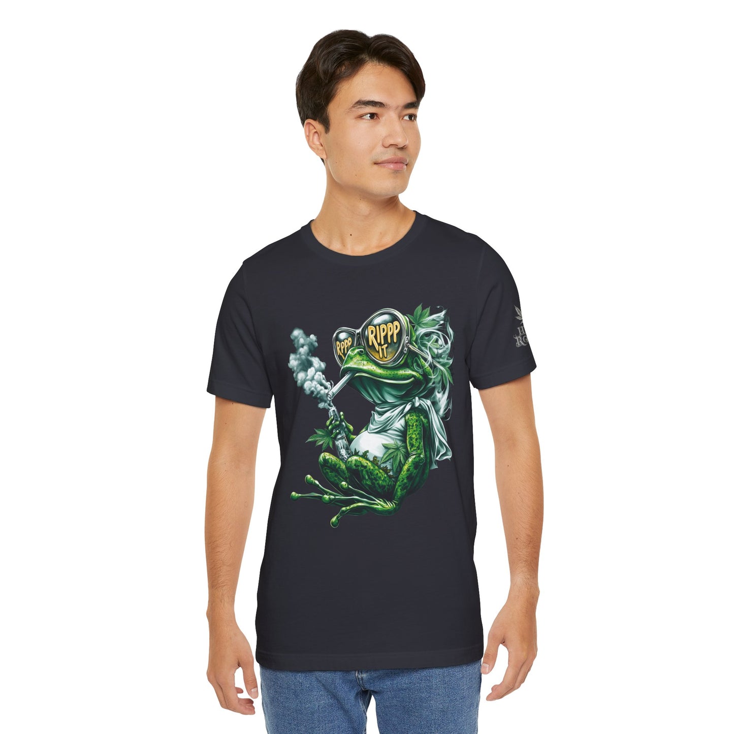 RIPPP IT Cosmic Frog Tee - Premium Airlume Cotton Cannabis Culture Streetwear