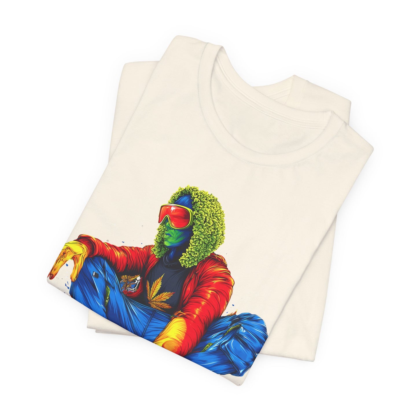 High Roller Rainbow Squat Cannabis T-Shirt - Premium 420 Psychedelic Street Art Colorful Lifestyle Statement Apparel"