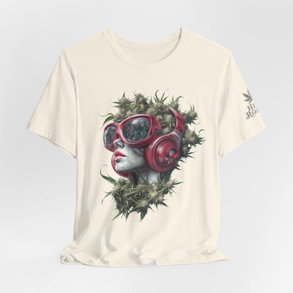 Vibes & Vision Tee - Premium Airlume Cotton Cannabis Culture Surreal Music Art