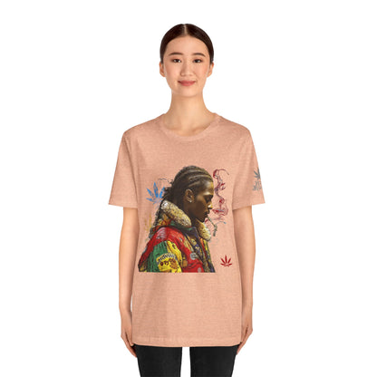 High Roller Profile Smoke Art Cannabis T-Shirt - Premium 420 Hip-Hop Portrait Street Culture Elevated Lifestyle Apparel