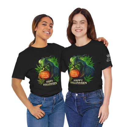Cannabis Witch's Brew Halloween T-Shirt - Premium Spooky 420 Black Edition Apparel"