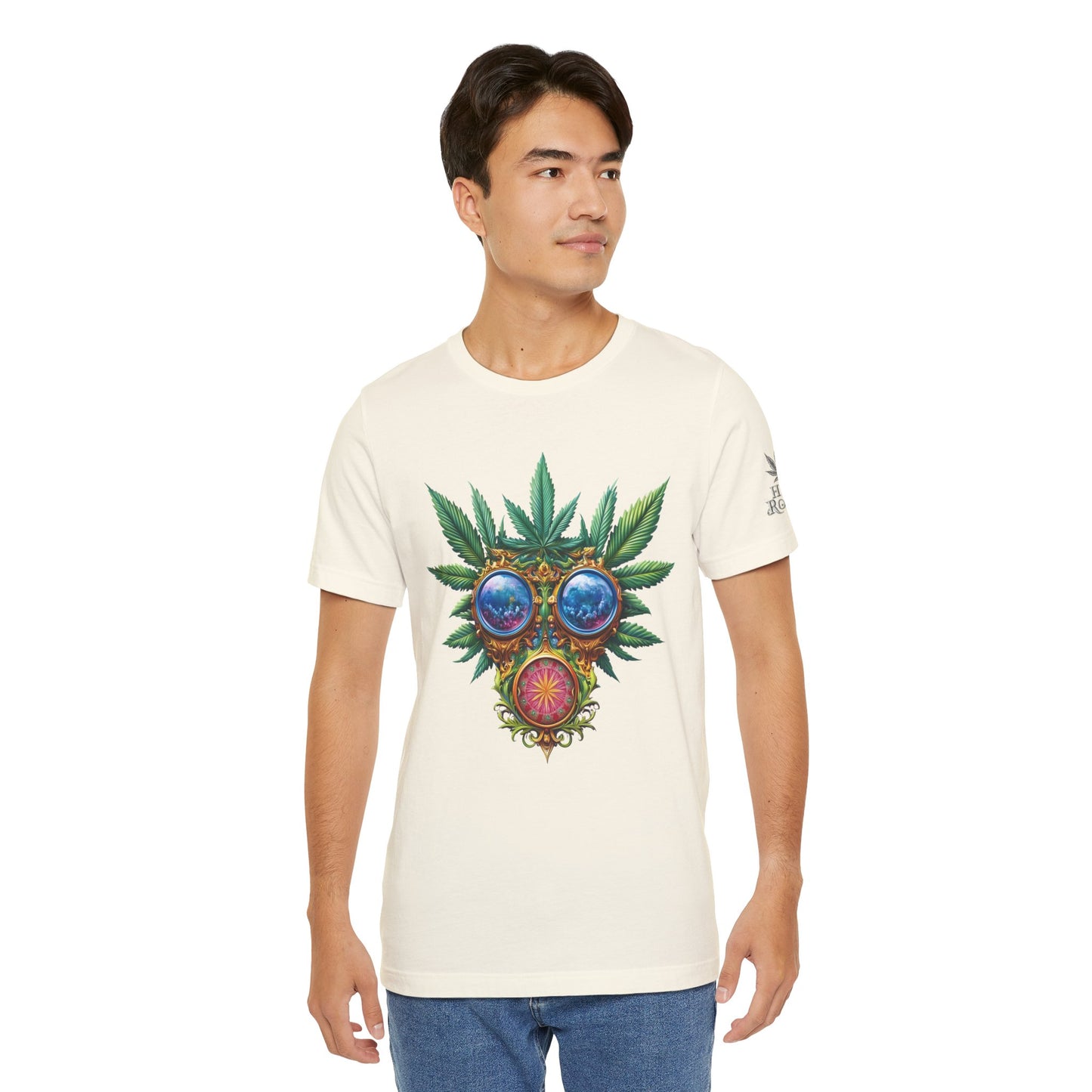 Third Eye Vision T-Shirt - Premium Airlume Cotton Cannabis Kaleidoscope Art Tee