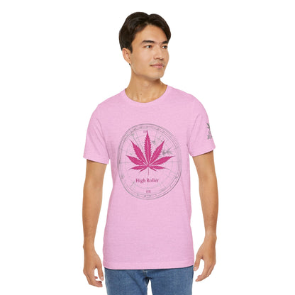 True North Tee - Premium Airlume Cotton Cannabis Culture Compass Navigation Art