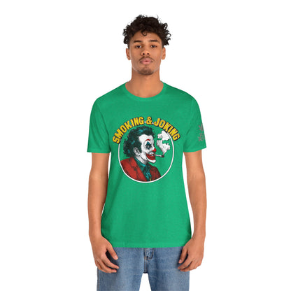 Smoking & Joking T-Shirt - Premium Airlume Cotton Cannabis Villain Pop Art Tee