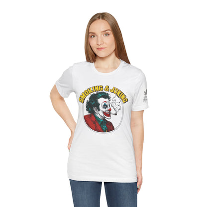 Smoking & Joking T-Shirt - Premium Airlume Cotton Cannabis Villain Pop Art Tee