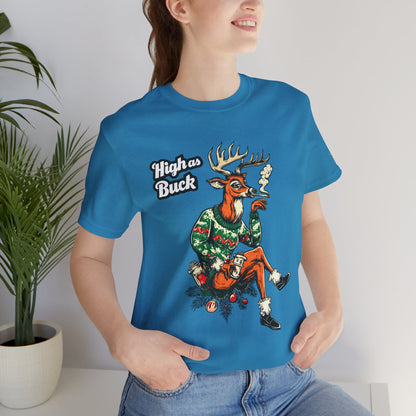 HIGH AS BUCK CHRISTMAS™ | PREMIUM HOLIDAY CANNABIS TEE