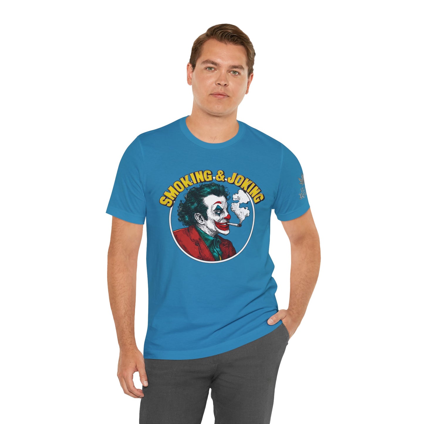 Smoking & Joking T-Shirt - Premium Airlume Cotton Cannabis Villain Pop Art Tee