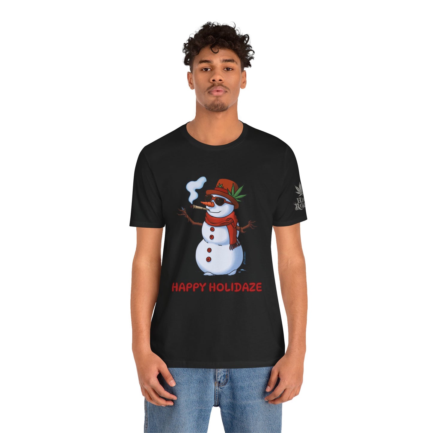 Happy Holidaze Premium Cannabis Christmas T-Shirt
