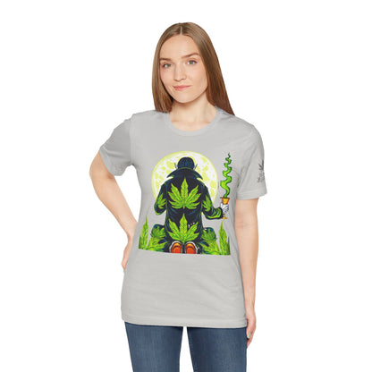 Luxury Gothic Cannabis Vampire T-Shirt - Premium Dark HIGH ROLLER Streetwear - Elevated Nocturnal 420 Fashion