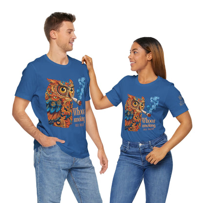 Whoos Smoking Owl Tee - Wise Cannabis Art Design | High Roller