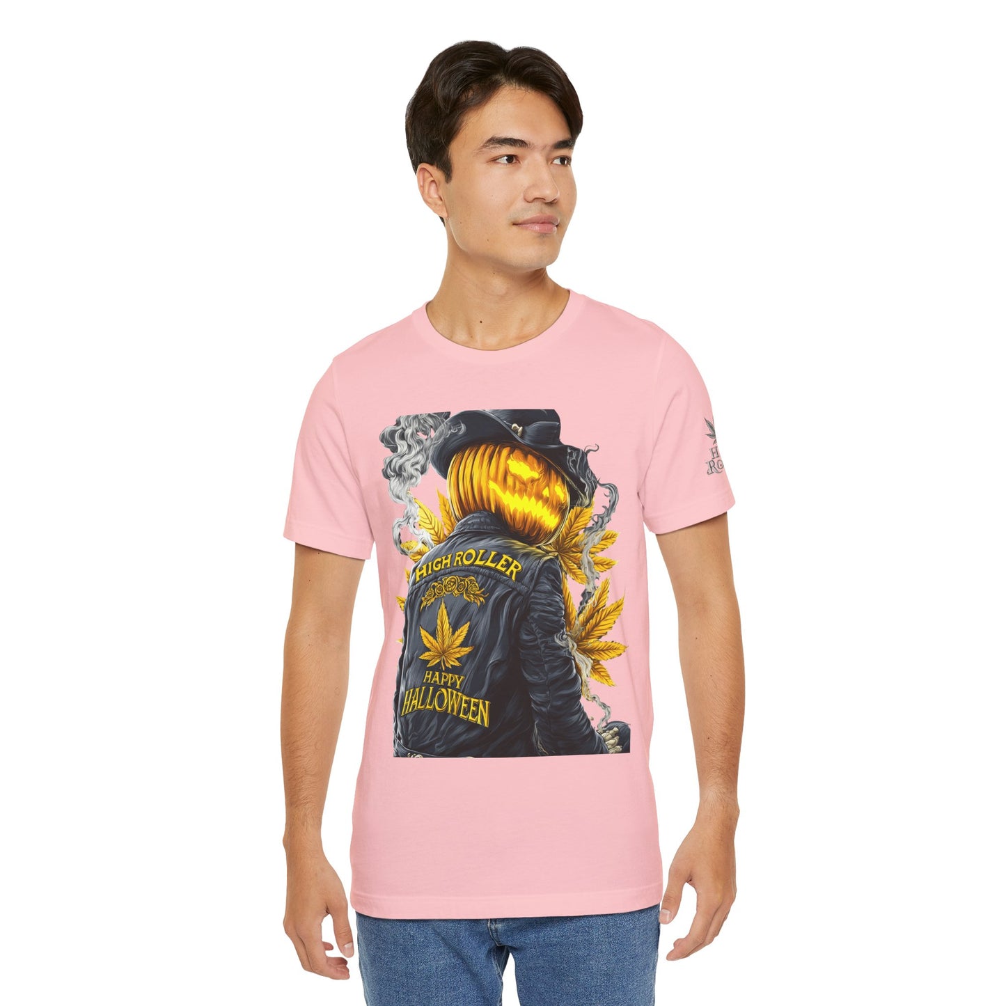 Halloween Witch Rider Cannabis T-Shirt - Premium Spooky 420 Biker Edition Apparel