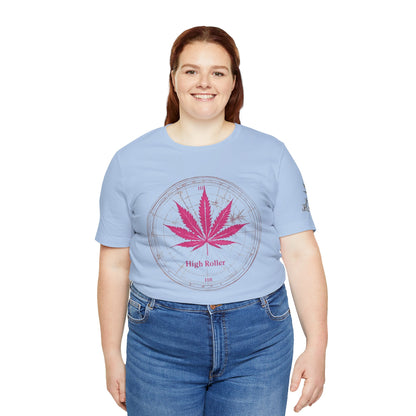 Cannabis Compass Tee - Navigation Leaf Art Design | High Roller