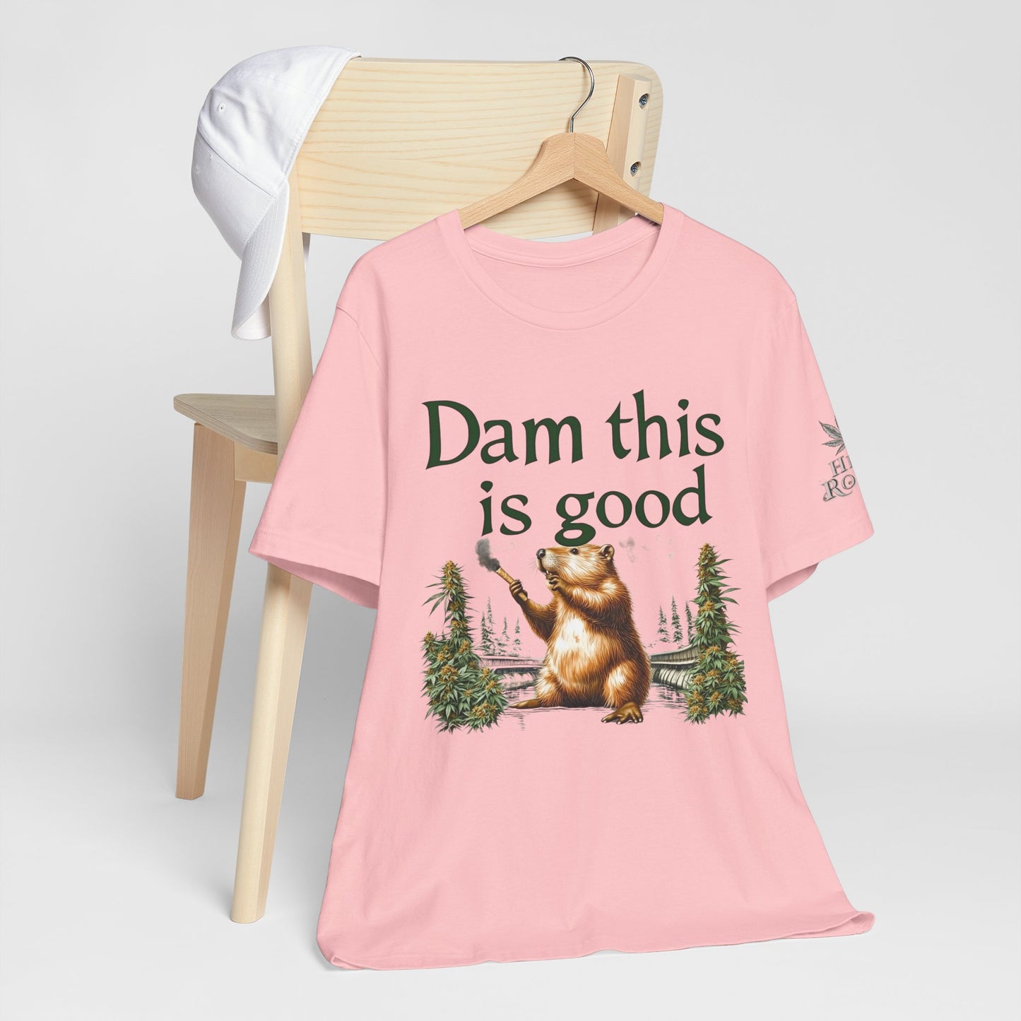 Dam Good Tee - Premium Airlume Cotton Cannabis Culture Beaver Wildlife Humor