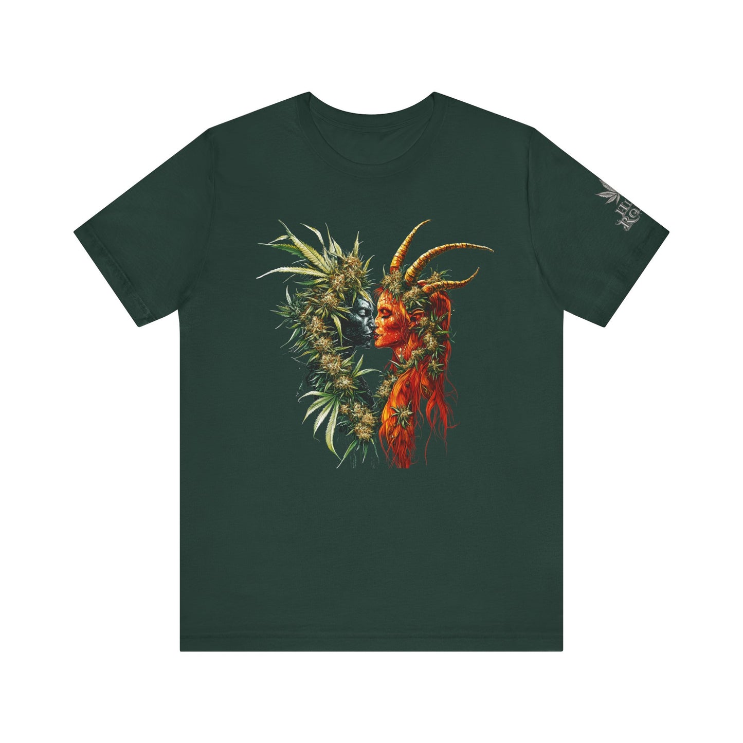 Sacred Union T-Shirt - Premium Airlume Cotton Cannabis Spirits Fantasy Art Tee