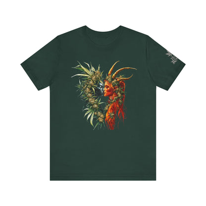 Sacred Union T-Shirt - Premium Airlume Cotton Cannabis Spirits Fantasy Art Tee